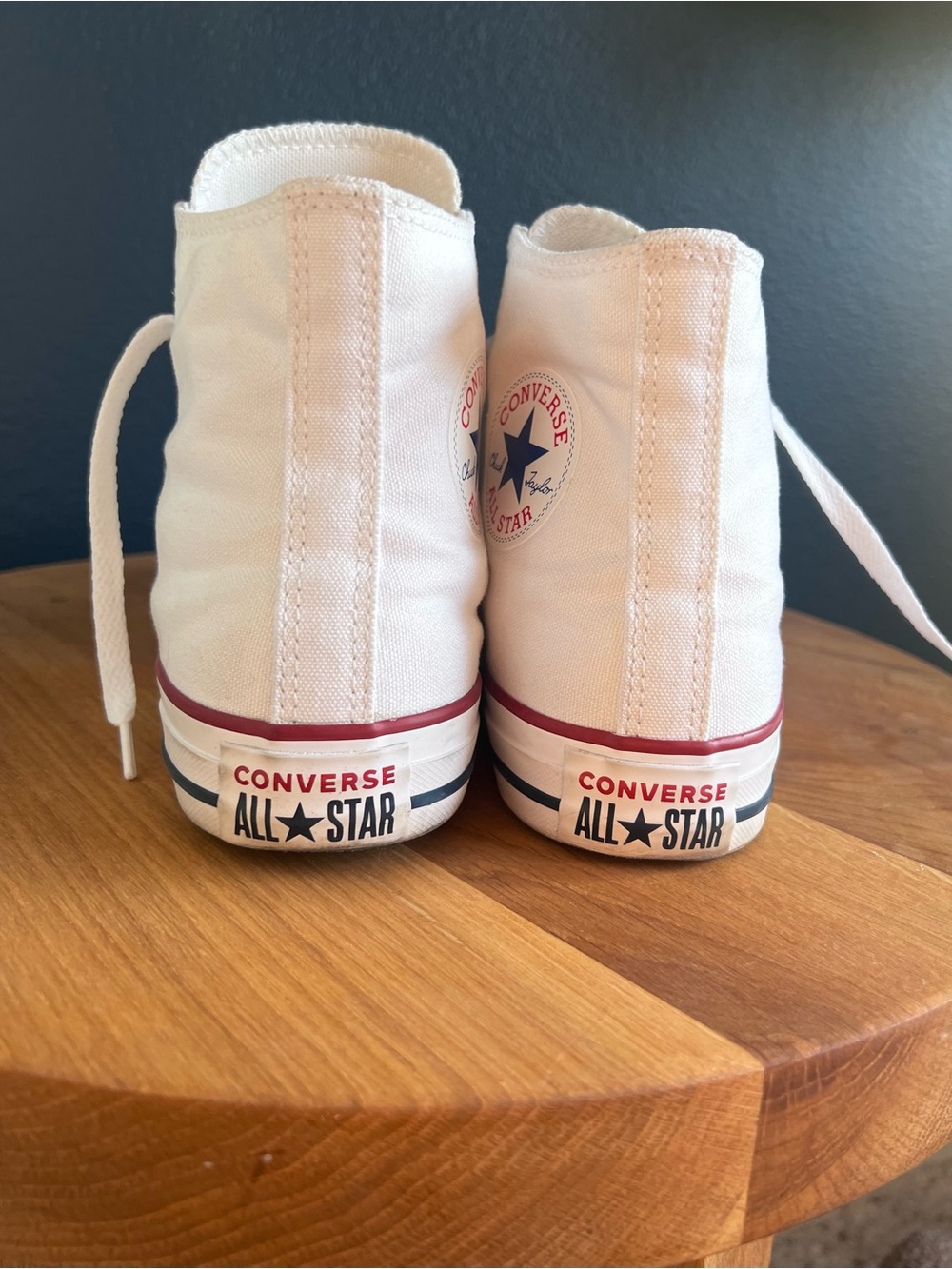 Converse Chuck Taylor All Star High Top Sneakers - White/Red - Picture 3 of 5
